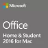 Original Digital License in Packaging Microsoft Office Mac Home Student 2016 english Language: all languages