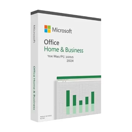 Original Digital License in Packaging Microsoft Office Home and Business 2024 Hebrew Language: all languages License Duration: constantly