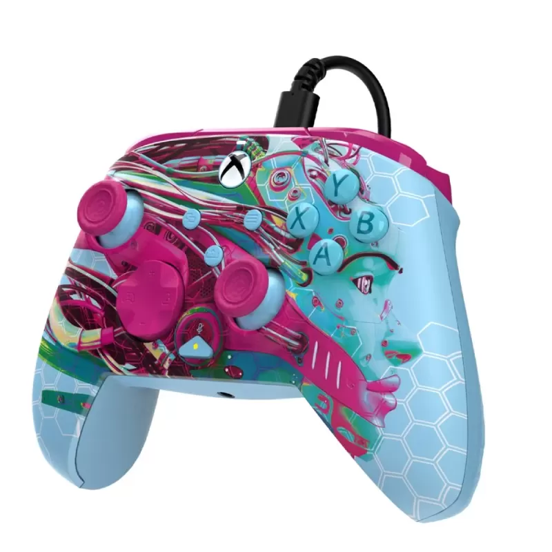 Игровой контроллер Turtle Beach PDP Rematch Glow Advanced Wired розовый 049-023