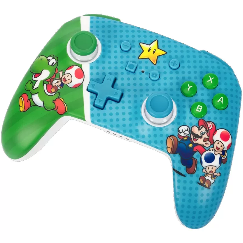 Wireless Gaming Controller PowerA Enhanced Wireless Controller for Nintendo Switch Super Star Friends NSGP0260-01 Color:blue, green Wireless Gaming Controller PowerA Enhanced Wireless Controller for Nintendo Switch Super Star Friends NSGP0260-01 Color:blue, green