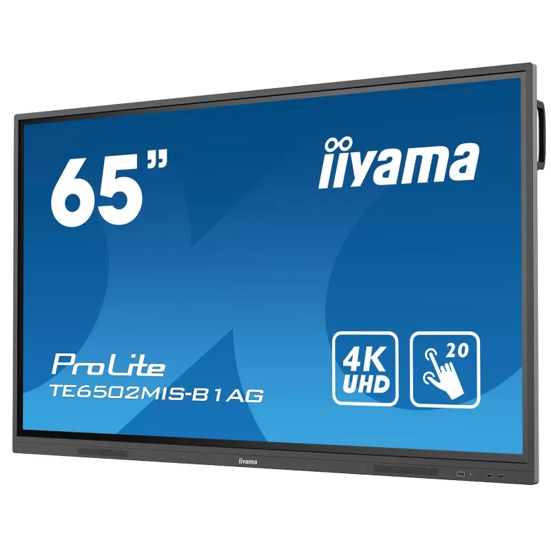 65" ProLite VA 20pt Touch 4K Interactive Touch Screen IIYAMA TE6502MIS-B1AG 65" 60Hz TOUCH 4K, UHD VA Color:black