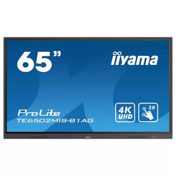 65" ProLite VA 20pt Touch 4K Interactive Touch Screen IIYAMA TE6502MIS-B1AG 65" 60Hz TOUCH 4K, UHD VA Color:black