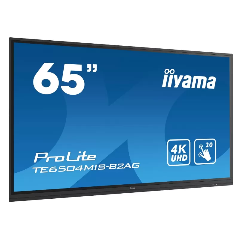 מסך מגע אינטראקטיבי בגודל 65 אינצ' 65" ProLite IPS 20pt Touch 4K Interactive IIYAMA TE6504MIS-B2AG 65" 60Hz TOUCH 4K, UHD IPS צבע שחור