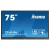 75" ProLite VA 20pt Touch 4K Interactive Touch Screen IIYAMA TE7502MIS-B1AG 75" 60Hz TOUCH 4K, UHD VA Color:black