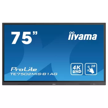 75" ProLite VA 20pt сенсорный экран 4K интерактивный IIYAMA TE7502MIS-B1AG 75" 60Hz TOUCH 4K, UHD VA Цвет:чёрный