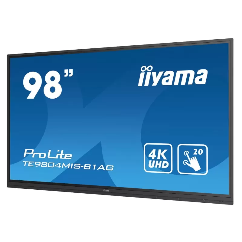 98" ProLite IPS 20pt сенсорный экран 4K интерактивный IIYAMA TE9804MIS-B1AG 98" 60Hz TOUCH 4K, UHD IPS Цвет:чёрный