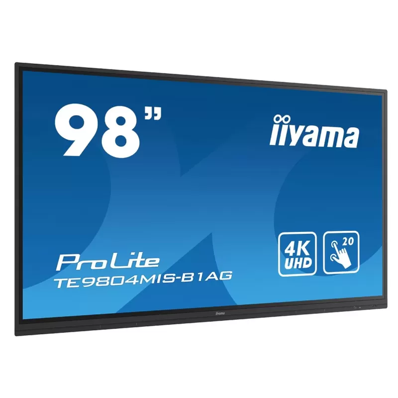 98" ProLite IPS 20pt сенсорный экран 4K интерактивный IIYAMA TE9804MIS-B1AG 98" 60Hz TOUCH 4K, UHD IPS Цвет:чёрный