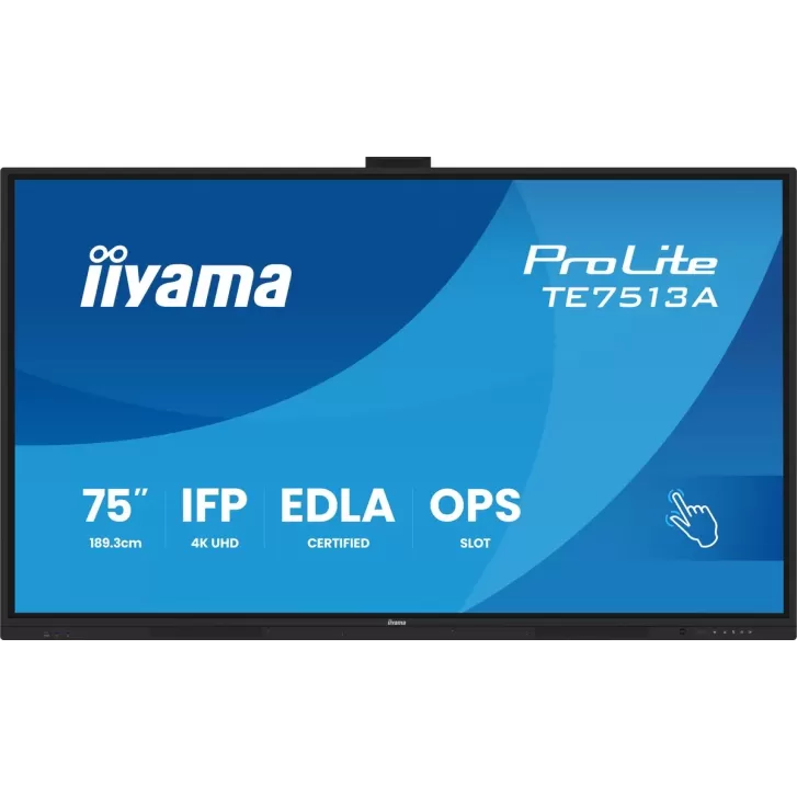 מסך מגע IIYAMA ProLite 75" IPS 4K PureTouch-IR+ 40pt Touch