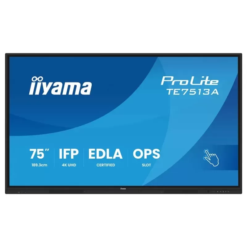 מסך מגע IIYAMA ProLite 75" IPS 4K PureTouch-IR+ 40pt Touch