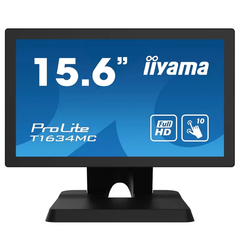 מסך מגע IIYAMA T1634MC-B8X 15.6" ProLite TN 10pt Touch IP65 60Hz TOUCH FHD IPS צבע שחור