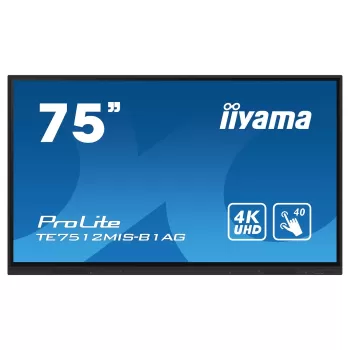 Сенсорный Экран IIYAMA ProLite TE7512MIS-B1AG 75" 60Hz TOUCH 4K, UHD IPS Цвет:чёрный