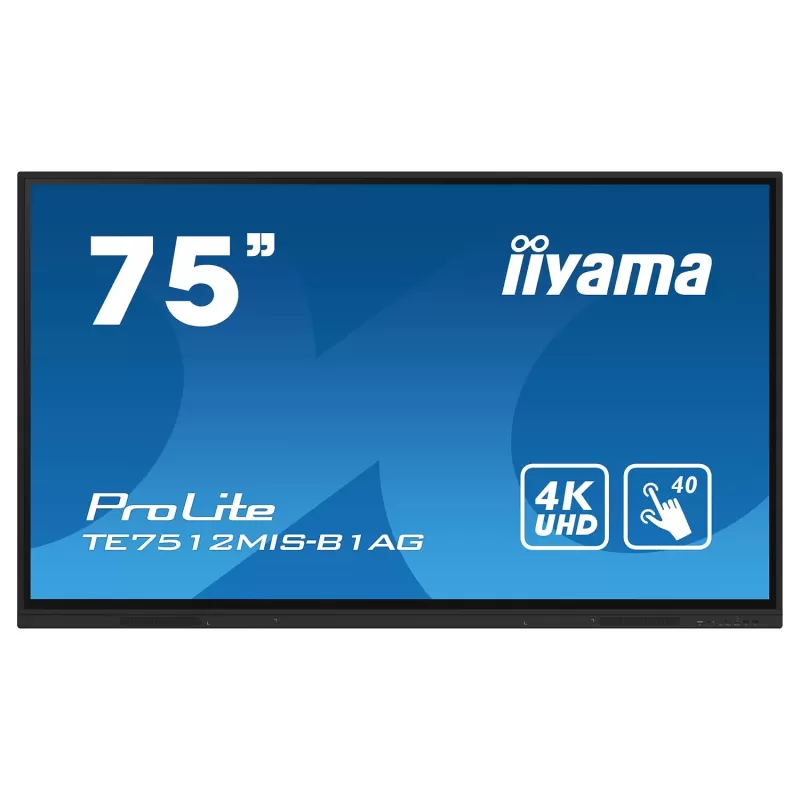 Сенсорный Экран IIYAMA ProLite TE7512MIS-B1AG 75" 60Hz TOUCH 4K, UHD IPS Цвет:чёрный
