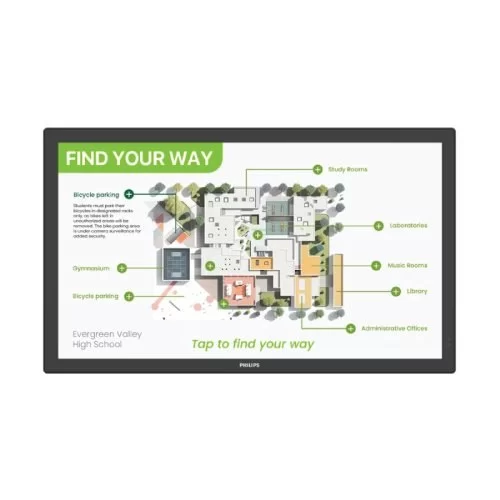 מסך מגע Philips 55BDL3751T 55" Touch PCAP UHD 500nits 24/7 Android 13 WiFi IPS