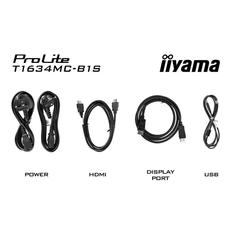 מסך מגע IIYAMA T1634MC-B1S ProLite 15.6" FHD IPS PCAP 10 Point Touch TOUCH צבע