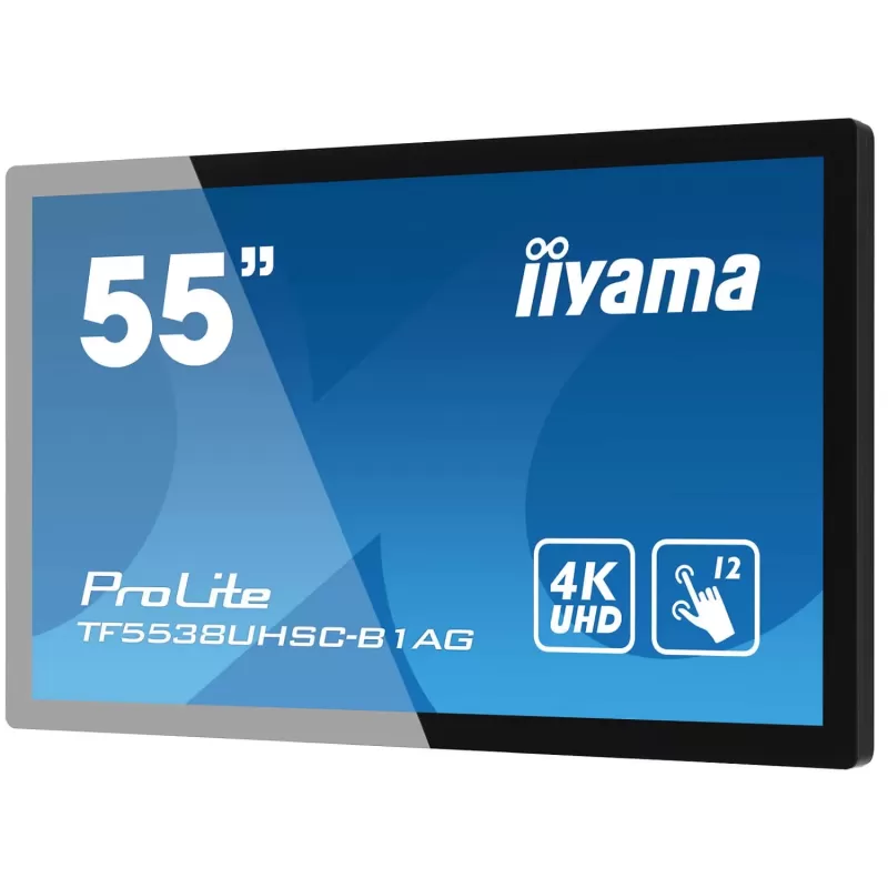 Touch Screen IIYAMA TF5538UHSC-B1AG 55" ProLite 12pt Open Frame PCAP Touch 4K Monitor 60Hz TOUCH IPS Color:black