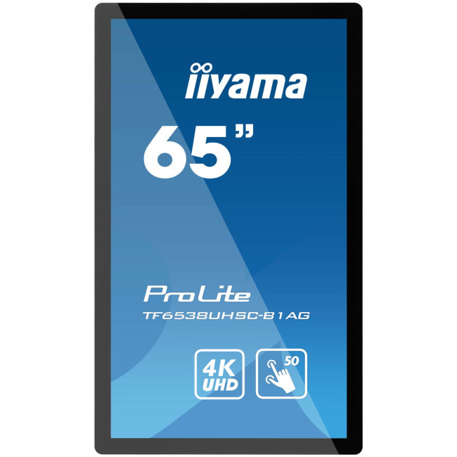 Сенсорный Экран IIYAMA TF6538UHSC-B1AG 65" ProLite 50pt Open Frame PCAP Touch