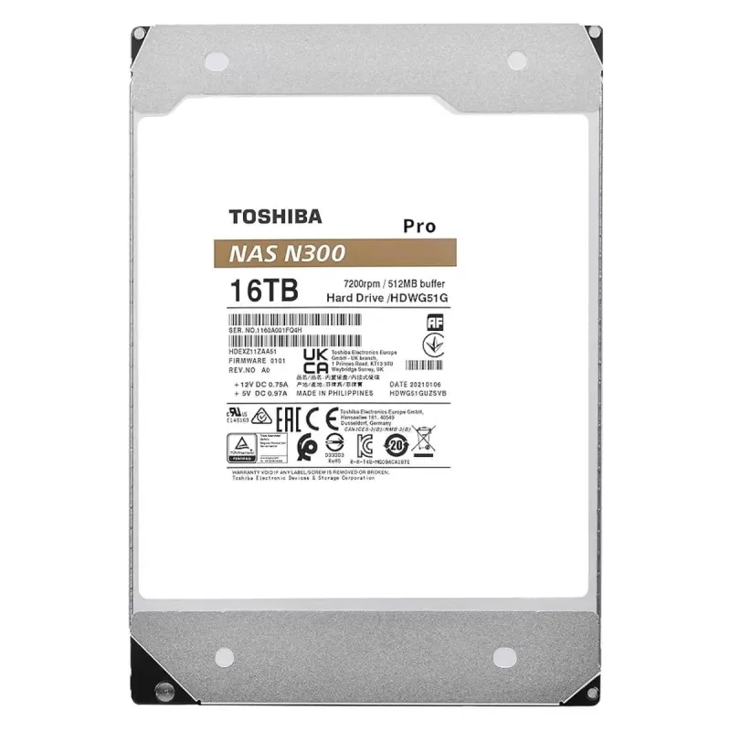 דיסק קשיח Toshiba N300 PRO HDWG51GXZSTB
