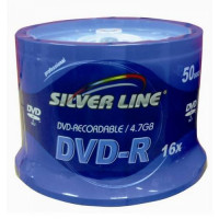 A set of 50 discs Silver Line CAKEX16-R DVD-R/+R 4.7GB X16 50PCS 22746-047-50 A set of 50 discs Silver Line CAKEX16-R DVD-R/+R 4.7GB X16 50PCS 22746-047-50