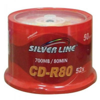 A set of 50 discs Silver Line CAKE50 CD-R 80 Min 700MB 52x 20515-080-50.. A set of 50 discs Silver Line CAKE50 CD-R 80 Min 700MB 52x 20515-080-50..