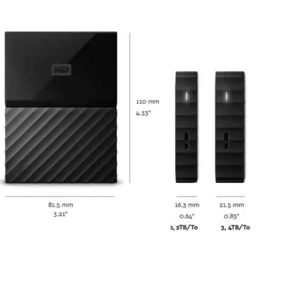External Hard Drive Western Digital My Passport WDBYFT0040BBK 2.5" 4TB External Hard Drive Western Digital My Passport WDBYFT0040BBK 2.5" 4TB