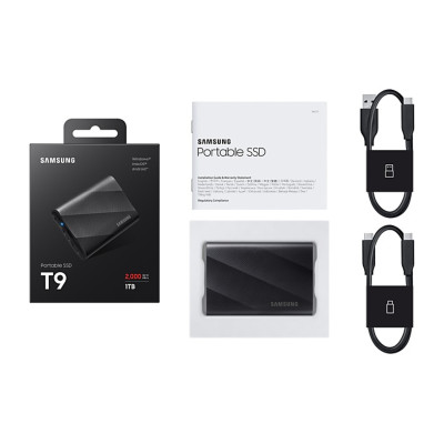 External Hard Drive Samsung Portable SSD T9 USB 3.2 Gen 2x2 MU-PG1T0B External Hard Drive Samsung Portable SSD T9 USB 3.2 Gen 2x2 MU-PG1T0B