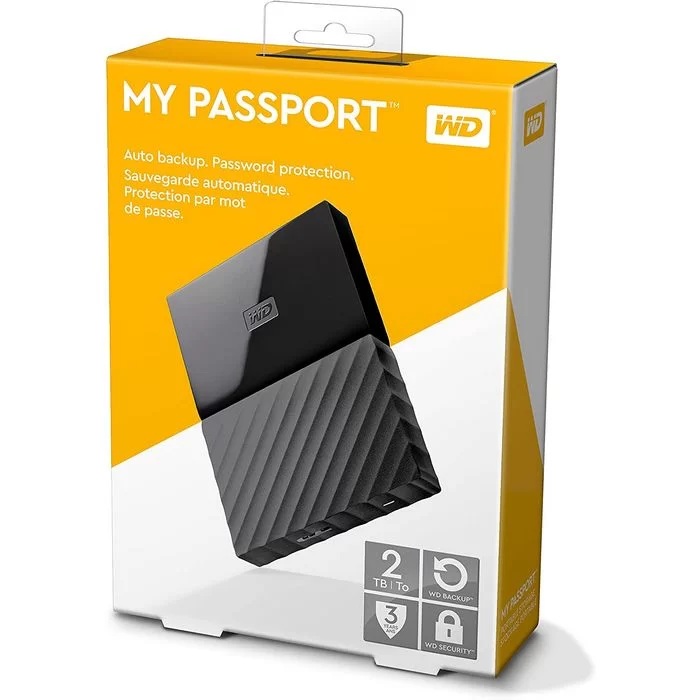 דיסק קשיח חיצוני Western Digital My Passport WDBS4B0020BBK-WESN 2.5" 2TB