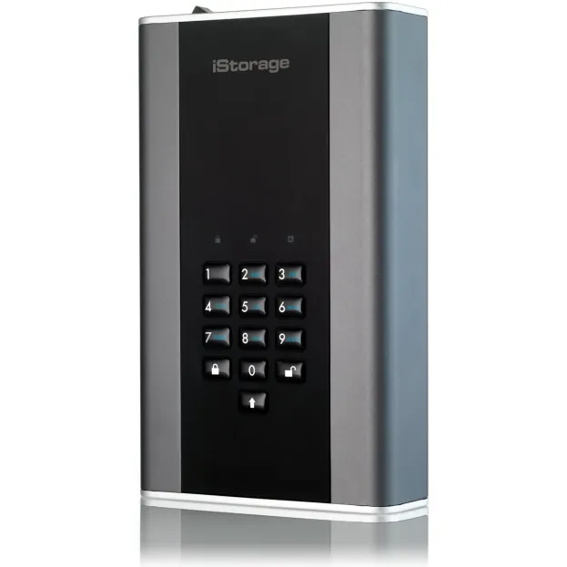דיסק קשיח חיצוני מוצפן iStorage diskAshur DT2 18TB FIPS Level 3 IS-DT2-256-18000-C-X 18TB