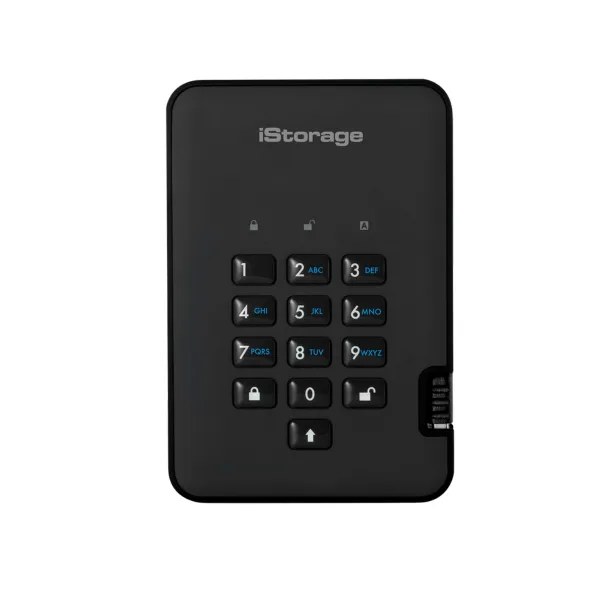 SSD External Disk iStorage "2.5 iSTORAGE diskAshur2 16TB SSD USB 3.1 Black IS-DA2-256-SSD-16000-B Color:black