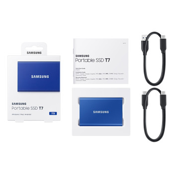 Внешний Диск SSD Samsung Portable T7 כחול MU-PC1T0H/WW 1TB Цвет:синий