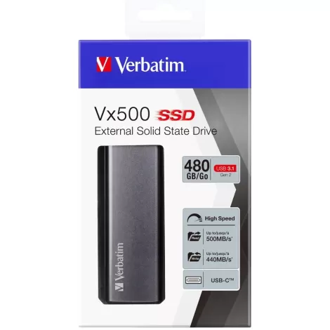 SSD External Disk Verbatim Vx500 External SSD USB 3.1 Gen 2 480GB 47443