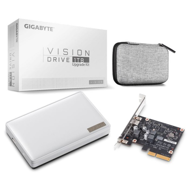 Внешний Диск SSD Gigabyte VISION DRIVE Upgrade Kit GP-VSD1TB KIT 1TB Цвет:белый Внешний Диск SSD Gigabyte VISION DRIVE Upgrade Kit GP-VSD1TB KIT 1TB Цвет:белый