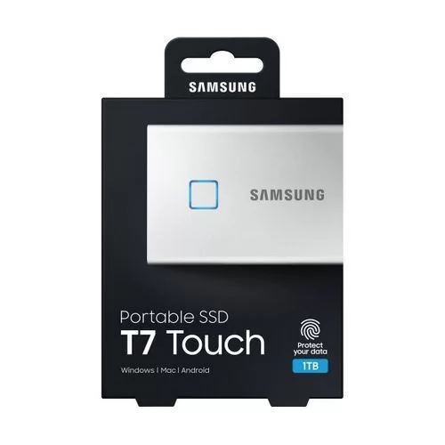 SSD External Disk Samsung T7 TOUCH USB 3.2 silver MU-PC1T0S/WW 2.5" 1TB