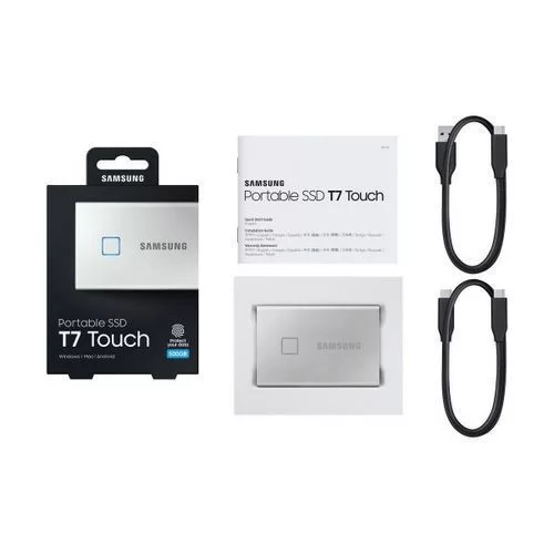 SSD External Disk Samsung T7 TOUCH USB 3.2 silver MU-PC1T0S/WW 2.5" 1TB