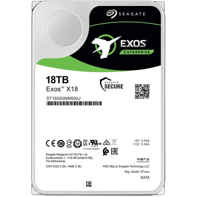 Internal Hard Drive Seagate Exos X18 ST18000NM000J 3.5" 18TB Internal Hard Drive Seagate Exos X18 ST18000NM000J 3.5" 18TB