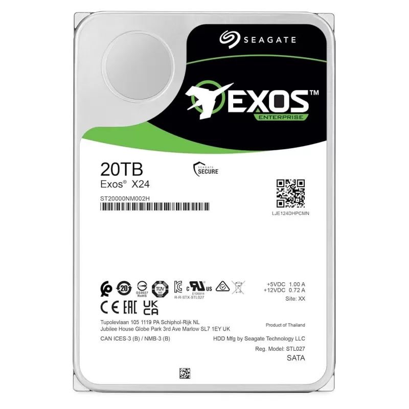 דיסק קשיח פנימי Seagate Exos X24 Enterprise ST20000NM002H 3.5" 20TB