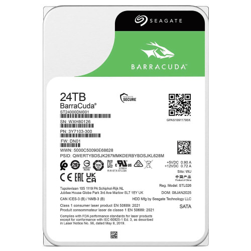 Internal Hard Drive Seagate BarraCuda ST24000DM001 3.5" 24TB