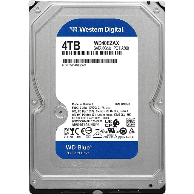 Внутренний Жесткий Диск Western Digital Blue WD40EZAX 3.5" 4TB