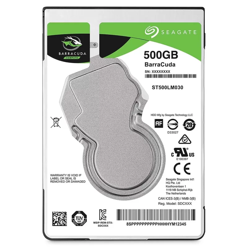דיסק קשיח פנימי לנייד Seagate HDD 500GB 5400 128MB SATA3 2.5" BarraCuda ST500LM030 500GB