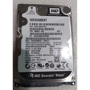 Внутренний Жесткий Диск 2.5" для Ноутбука Western Digital WD3200BEKT-75PVMT1..