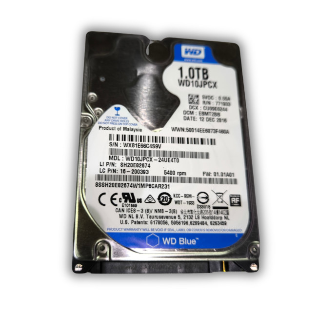 Internal Laptop HDD Western Digital Blue WD10JPCX 2.5" 1TB Condition:Used