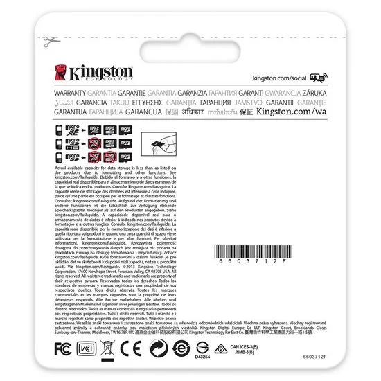 כרטיס זיכרון Kingston SDC10G2/128G 128GB