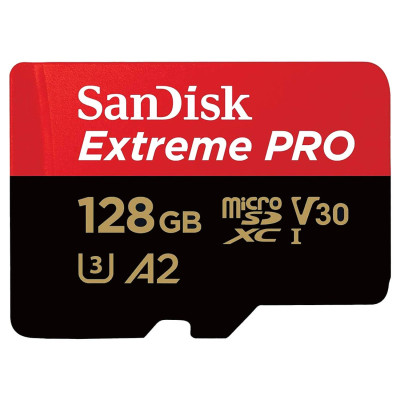 Карта Памяти SanDisk 128GB Extreme PRO (Read: 200MBs | Write: 90MBs) microSD..