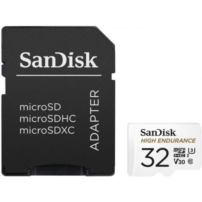 Memory Card with Adapter Sandisk High Endurance Micro SDHC SDSQQNR-032G-GN6IA..