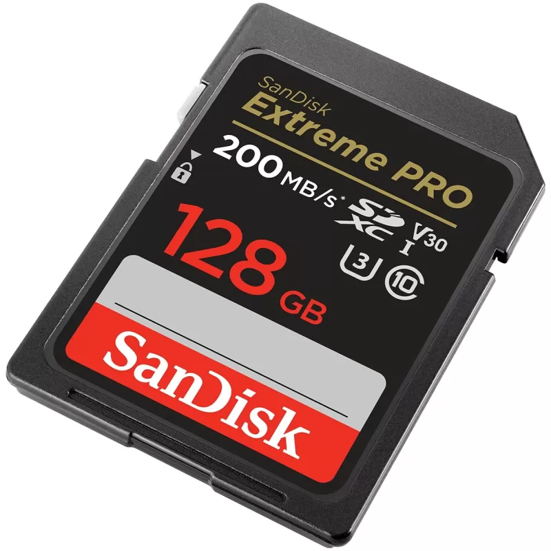כרטיס זיכרון Sandisk Extreme PRO SDXC UHS-I 128GB V30 200MB/s SDSDXXD-128G-GN4IN 128GB כרטיס זיכרון Sandisk Extreme PRO SDXC UHS-I 128GB V30 200MB/s SDSDXXD-128G-GN4IN 128GB
