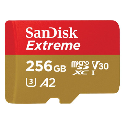 Карта памяти без адаптера Sandisk Extreme A2 MicroSDXC SDSQXAV-256G-GN6MN 256GB