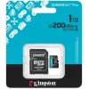 כרטיס זיכרון כולל מתאם Kingston Canvas Go Plus G4 microSDXC 1TB 200MB/s A2 U3 V30 SDCG4/1TB 1TB