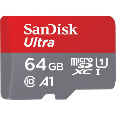 Memory Card SanDisk Ultra microSDXC UHS-I Up to 140MB/s C10 SDSQUAB-064G-GN6MN Memory Card SanDisk Ultra microSDXC UHS-I Up to 140MB/s C10 SDSQUAB-064G-GN6MN