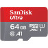 Memory Card SanDisk Ultra microSDXC UHS-I Up to 140MB/s C10 SDSQUAB-064G-GN6MN Memory Card SanDisk Ultra microSDXC UHS-I Up to 140MB/s C10 SDSQUAB-064G-GN6MN