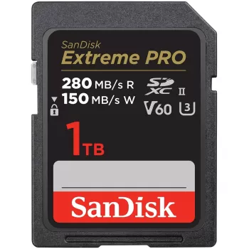 Memory Card Sandisk Extreme PRO SDXC UHS-II 1TB V60 280MB/s SDSDXEP-1T00-GN4IN 1TB