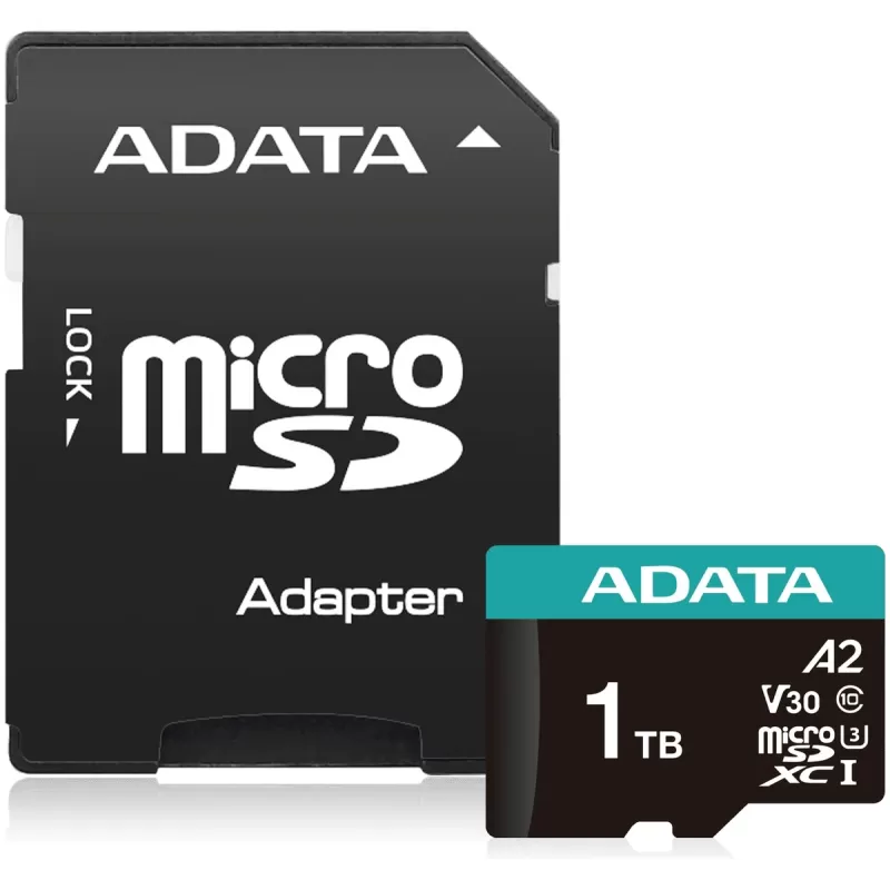 Memory Card with Adapter Adata Premier Pro microSDXC UHS-I U3 V30 A2 1TB AUSDX1TUI3V30SA2-RA1 1TB Memory Card with Adapter Adata Premier Pro microSDXC UHS-I U3 V30 A2 1TB AUSDX1TUI3V30SA2-RA1 1TB